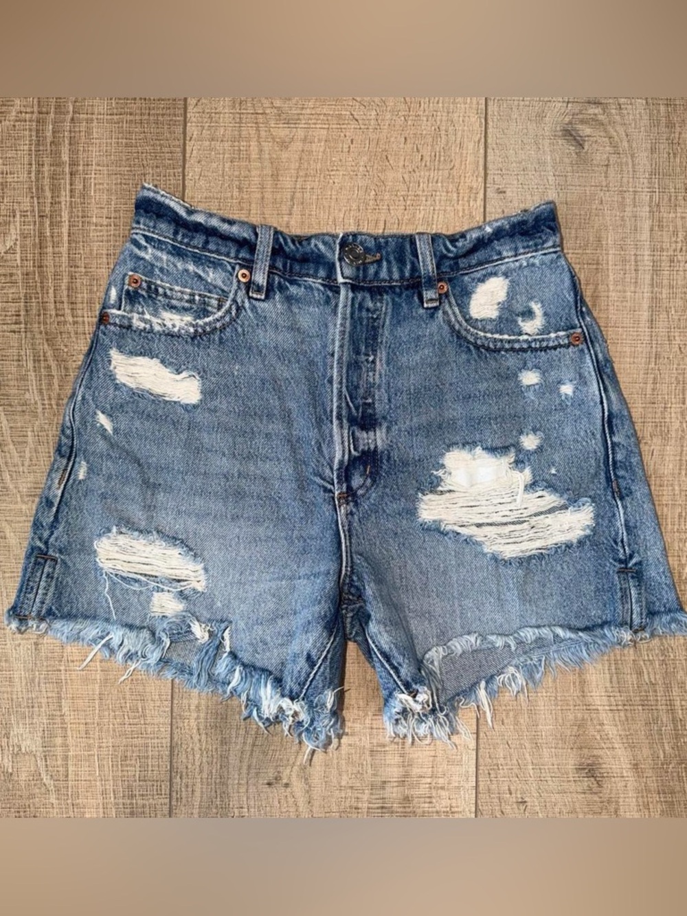 Garage Distressed High Rise Cutoff Shorts Size 0